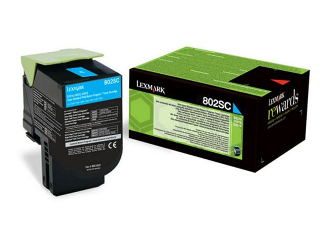 Lexmark Toner LEXMARK 80C2SCE 2K Cyan | Toner och bläck - Tonerkassetter - Toner Lexmark | Kontorsexperten