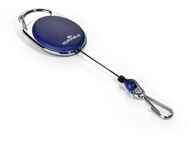 Durable Kortklämma, Style, utdragbar, fjäderfäste, mörkblå