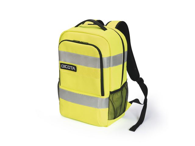 DICOTA Datorryggsäck HI-VIS BASE 24L gul | Datorprodukter - Väskor och fodral - Ryggsäckar 14-15"" | Kontorsexperten
