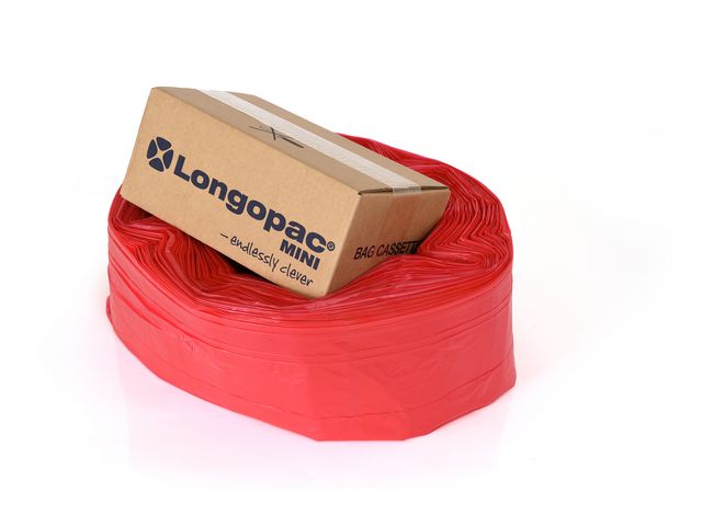 LONGOPAC Kassett Mini Standard 60m röd | Städ och hygien - Påsar och säckar - Kassett - Longopac | Kontorsexperten