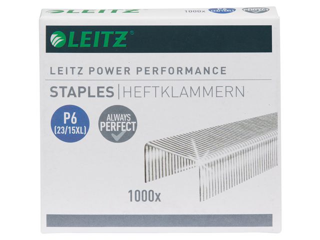 Leitz Häftklammer P6 23/15XL 1000/fp | Kontorsmaterial - Till skrivbordet - Häftklammer och tillbehör | Kontorsexperten