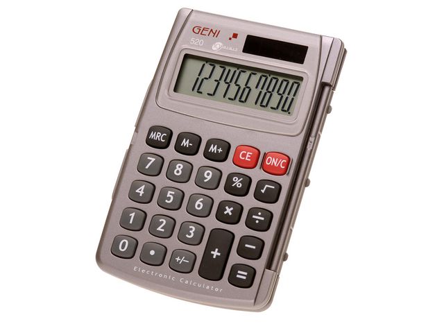 Miniräknare GENIE 520 | Kontorsmaskiner - Räknare - Miniräknare | Kontorsexperten