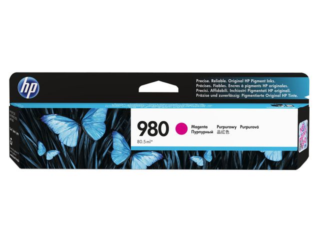 HP Bläckpatron D8J08A 980 Magenta | Toner och bläck - Bläckpatroner - Bläckpatroner HP | Kontorsexperten