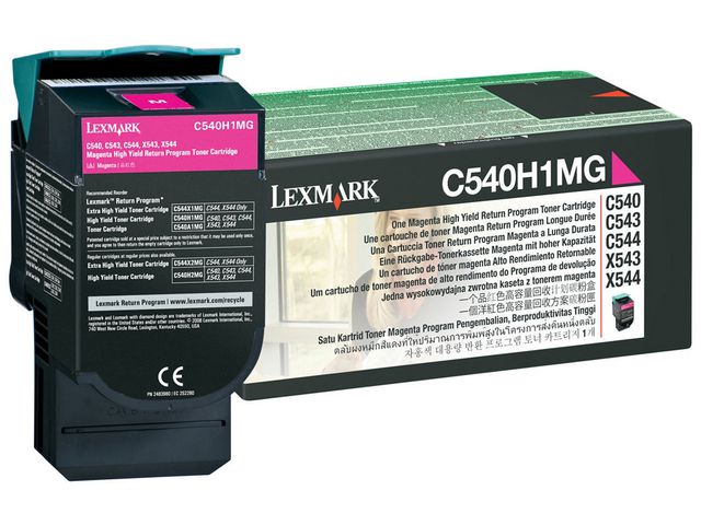 Lexmark Toner C540H1MG, magenta | Toner och bläck - Tonerkassetter - Toner Lexmark | Kontorsexperten