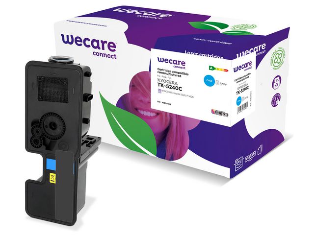 Wecare Toner KYOCERA TK-5240C 3K cyan | Toner och bläck - Tonerkassetter - Toner WeCare | Kontorsexperten