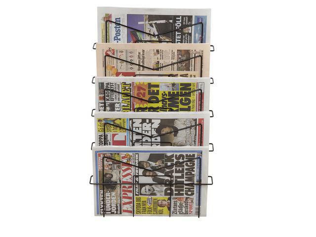 Eclipse Tidningsställ 5-fack svart | Kontorsmöbler och inredning - Tavlor ställ och ramar - Broschyr- och tidningssställ | Kontorsexperten