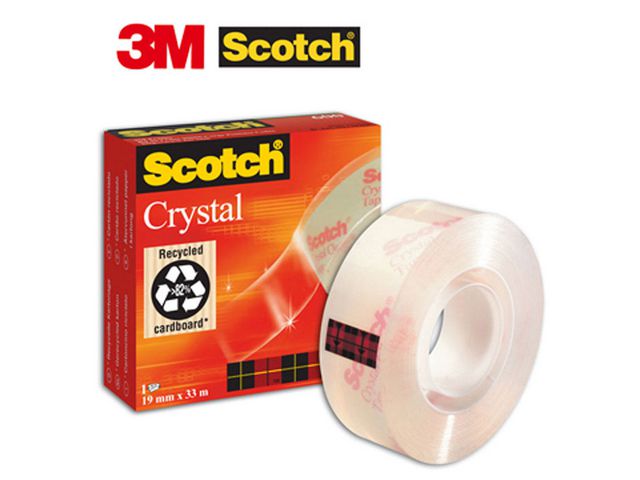 Scotch® Tejp Crystal 19mmx33m | Kontorsmaterial - Tejp lim och häftmassa - Tejp - Kontor | Kontorsexperten