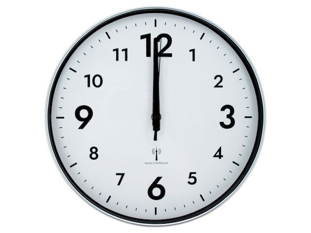 Väggur radiokontrollerad ø30 silver | Kontorsmöbler och inredning - Väggur - Väggur | Kontorsexperten