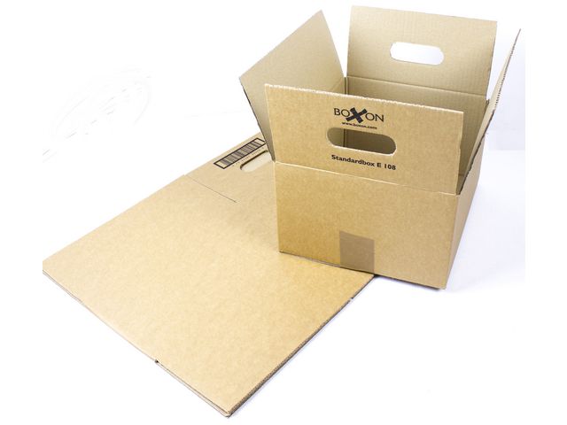 BOXON Wellåda E253 440x320x180mm A3 | Emballage och lagerutrustning - Lådor och well - Welllådor 1-lag - 370-500 mm | Kontorsexperten
