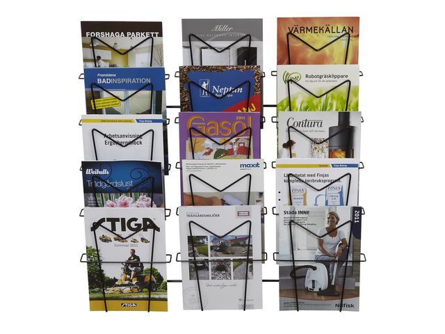 Eclipse Broschyrställ A4 stående 15-fack svart | Kontorsmöbler och inredning - Tavlor ställ och ramar - Broschyr- och tidningssställ | Kontorsexperten