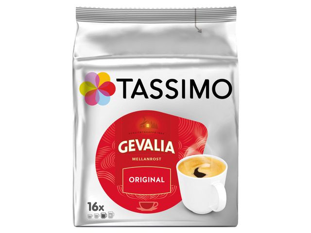 GEVALIA Mellanrost Tassimo 16/fp | Kök och servering - Kaffe och te - Kapslar | Kontorsexperten