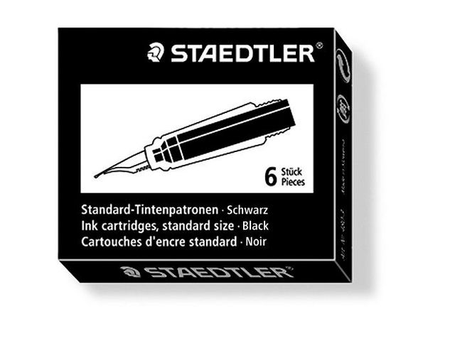 Staedtler Refill Svart 6/fp | Kontorsmaterial - Pennor - Pennpatroner | Kontorsexperten