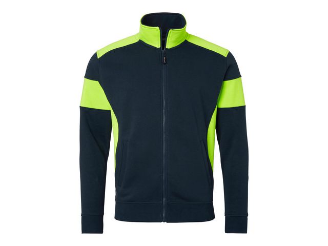 Sweatjacka 223 sv/fl gul 4XL | Arbetskläder - Arbetströjor - Sweatshirts och koftor | Kontorsexperten