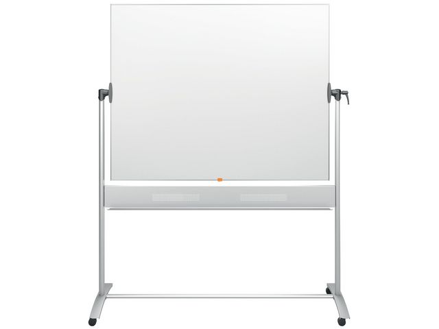 Nobo Whiteboard, mobil, magnetisk, lackerad stålyta, dubbelsidig, 1500 x 1200 mm, vit | Kontorsmöbler och inredning - Whiteboardtavlor och tillbehör - Whiteboardtavlor - Lackerad stål | Kontorsexperten