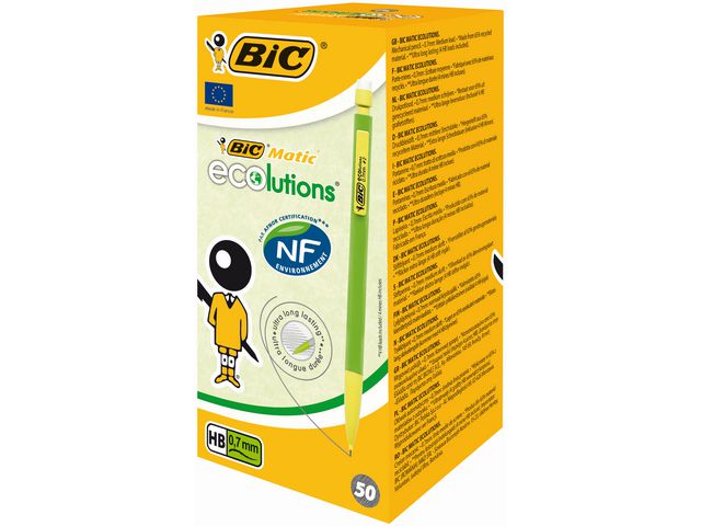BIC® Stiftpenna, Matic ECOlutions, 0,7mm HB-stift, grön pennkropp | Kontorsmaterial - Pennor - Stiftpennor | Kontorsexperten