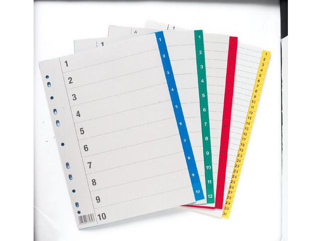 Plastregister A4 1-52 lj.bl fl | Kontorsmaterial - Pärmar och register - Plastregister - Tryckta | Kontorsexperten