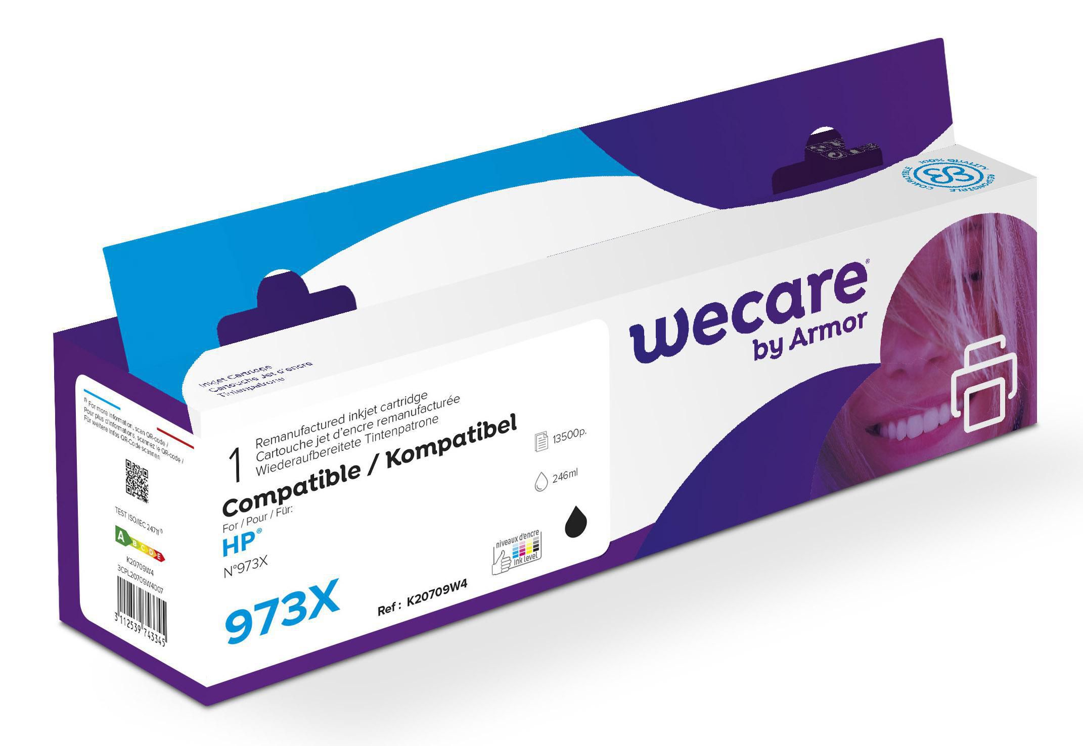 Wecare Bläckpatron 973X svart