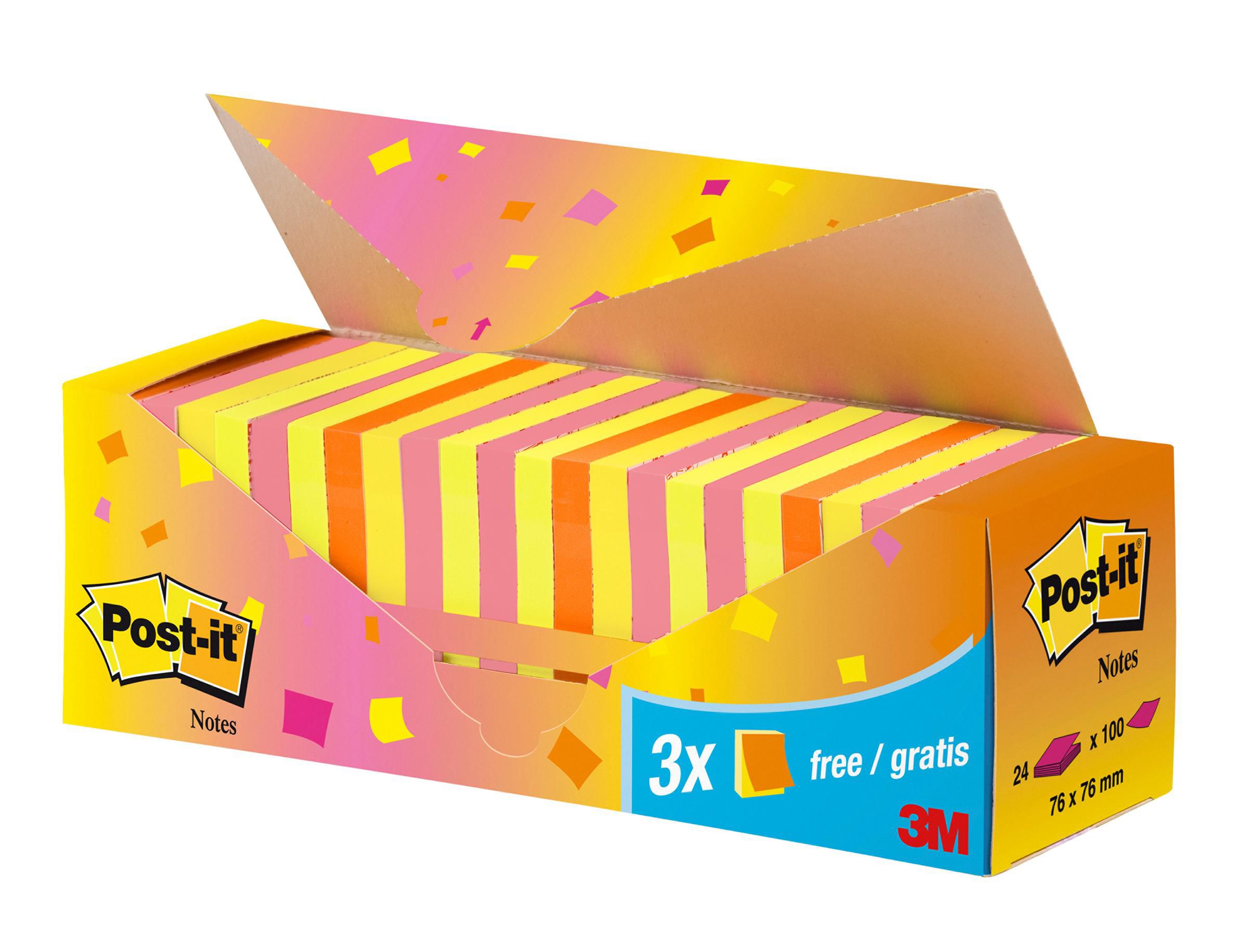 Post-it® Notes Värdepack 76x76mm 24/fp
