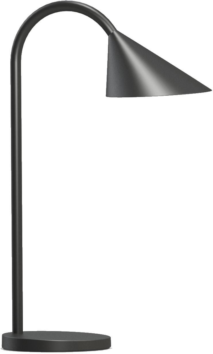 Unilux Sol, skrivbordslampa, metall och elastomer, svart