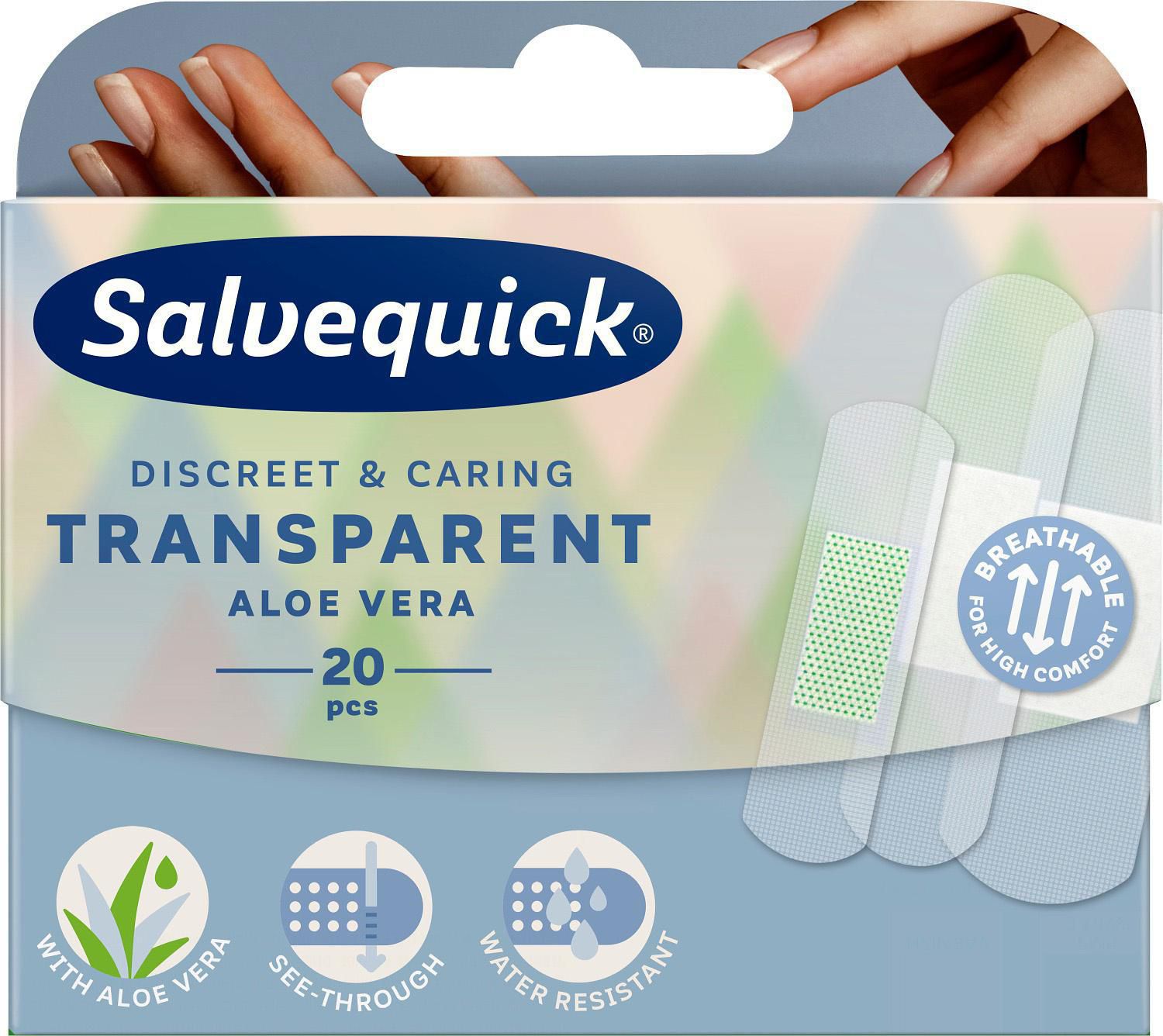 Produktfoto för Salvequick Transparent Aloe Vera Band Aid