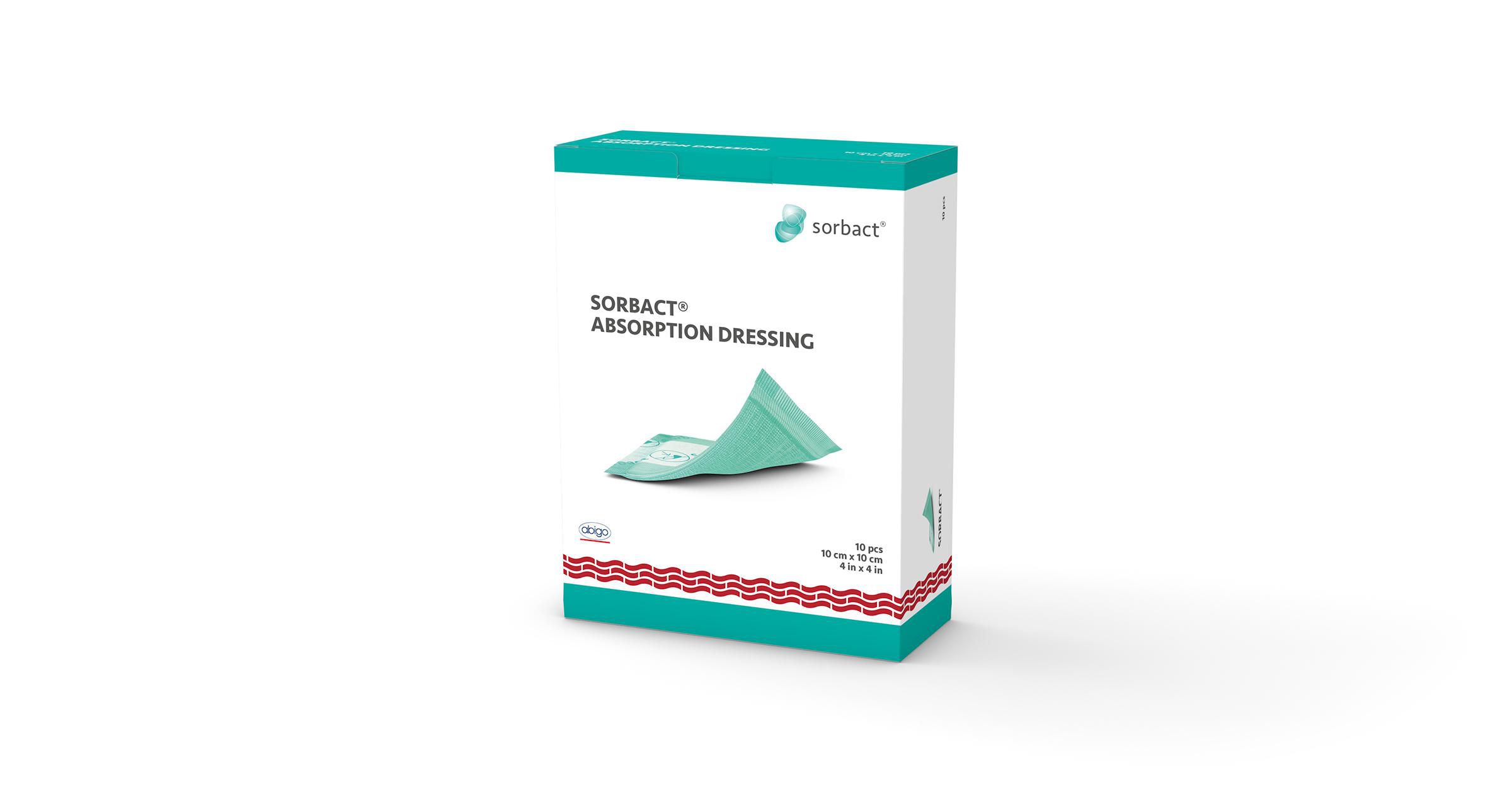 SORBACT Sorbact Absorption Dressing 10x10cm 10/fp