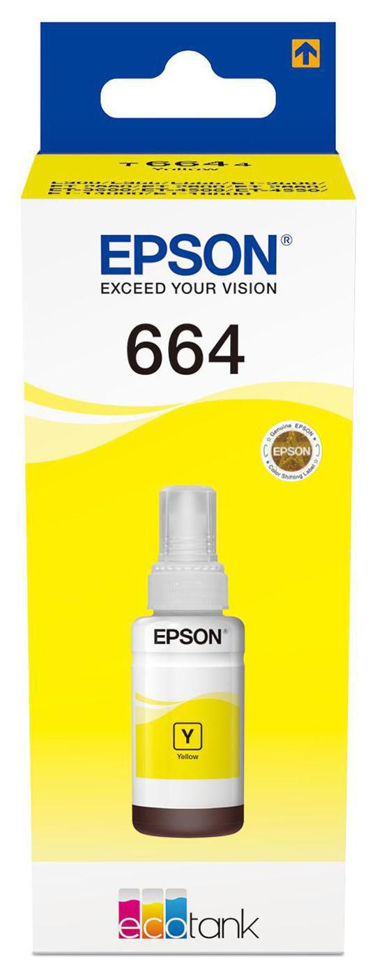 Epson Bläckrefill C13T664440 T6644 gul singelförpackning