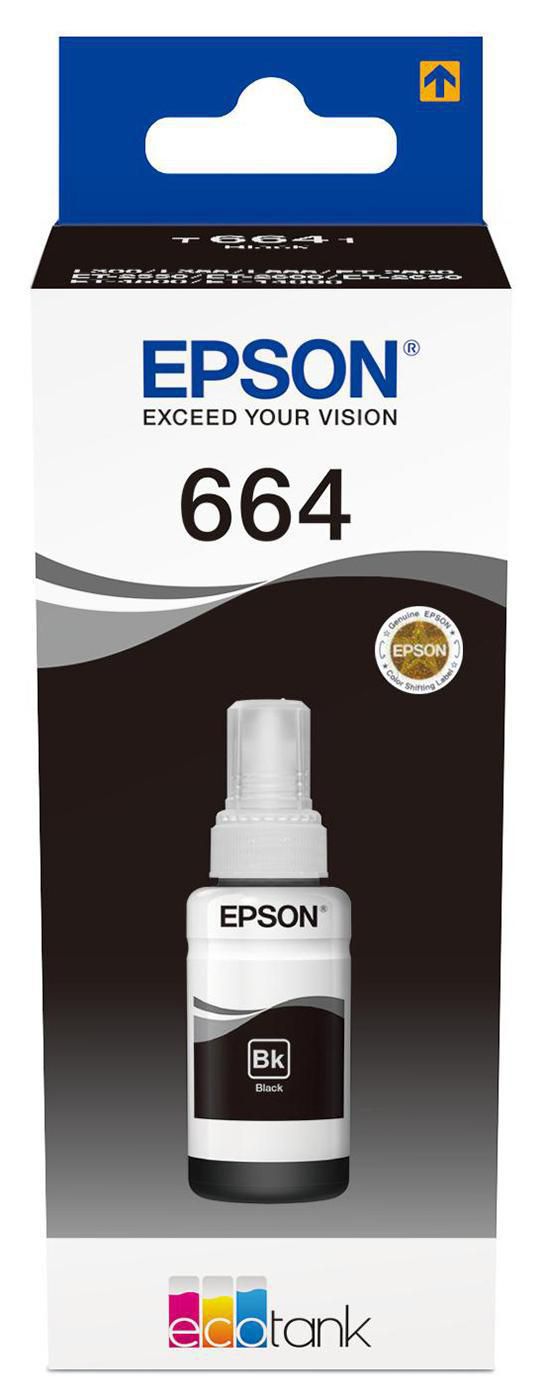 Epson Bläckrefill C13T664140 T6641 svart singelförpackning
