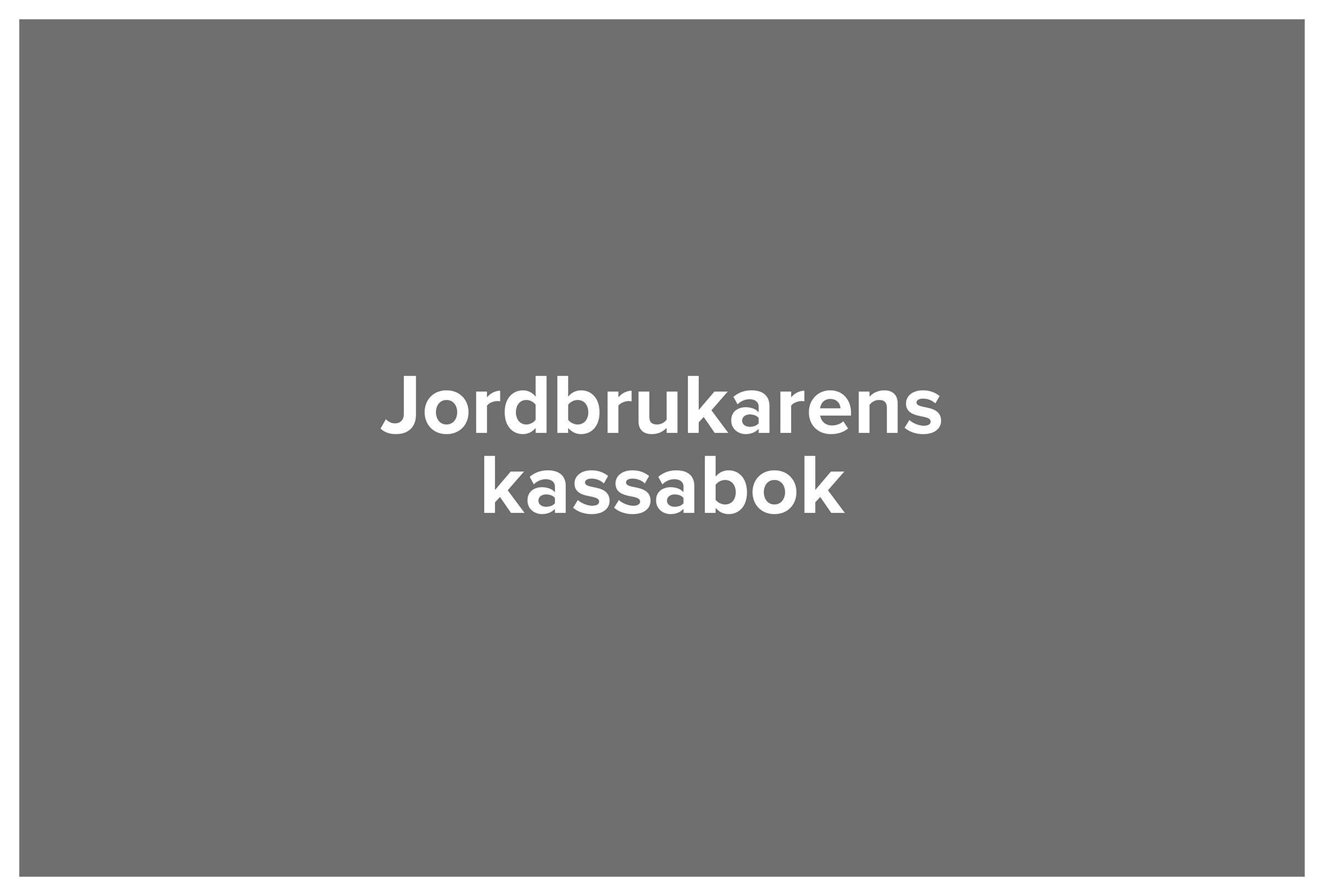 Burde Jordbrukarens kassabok