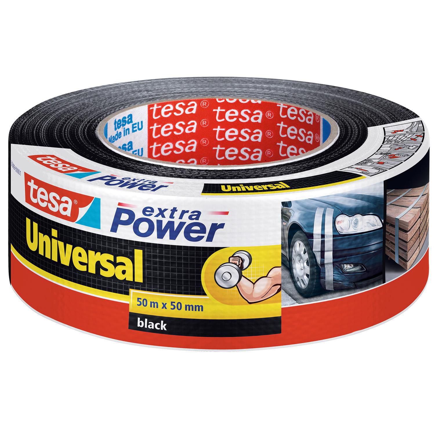 tesa® Vävtejp Extra Power 50mmx50m silver