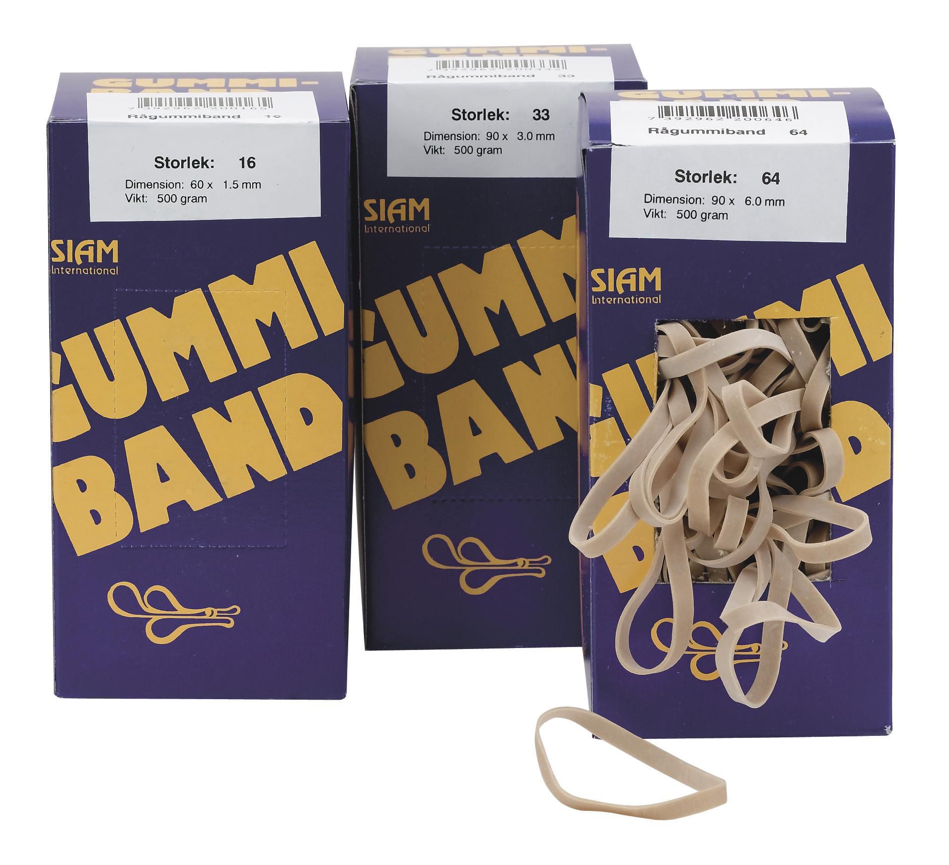 Produktfoto för Gummiband nr. 68, 500 g, 6 x 150 mm