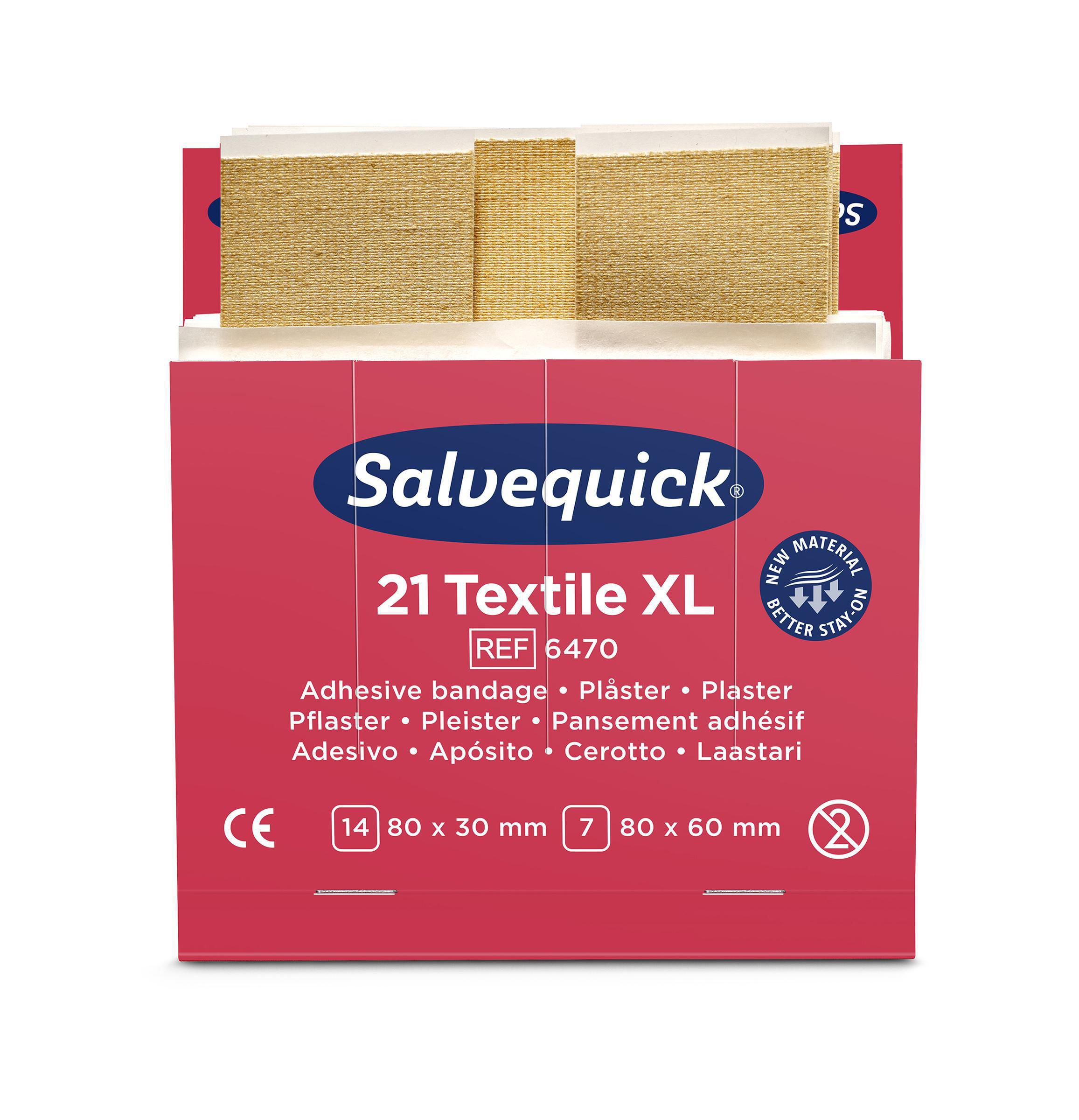 Salvequick Plåster refill textil extra stora