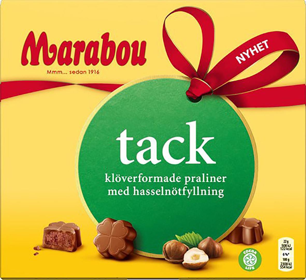 Produktfoto för Marabou Choklad MARABOU Tack Hazelnut 110g