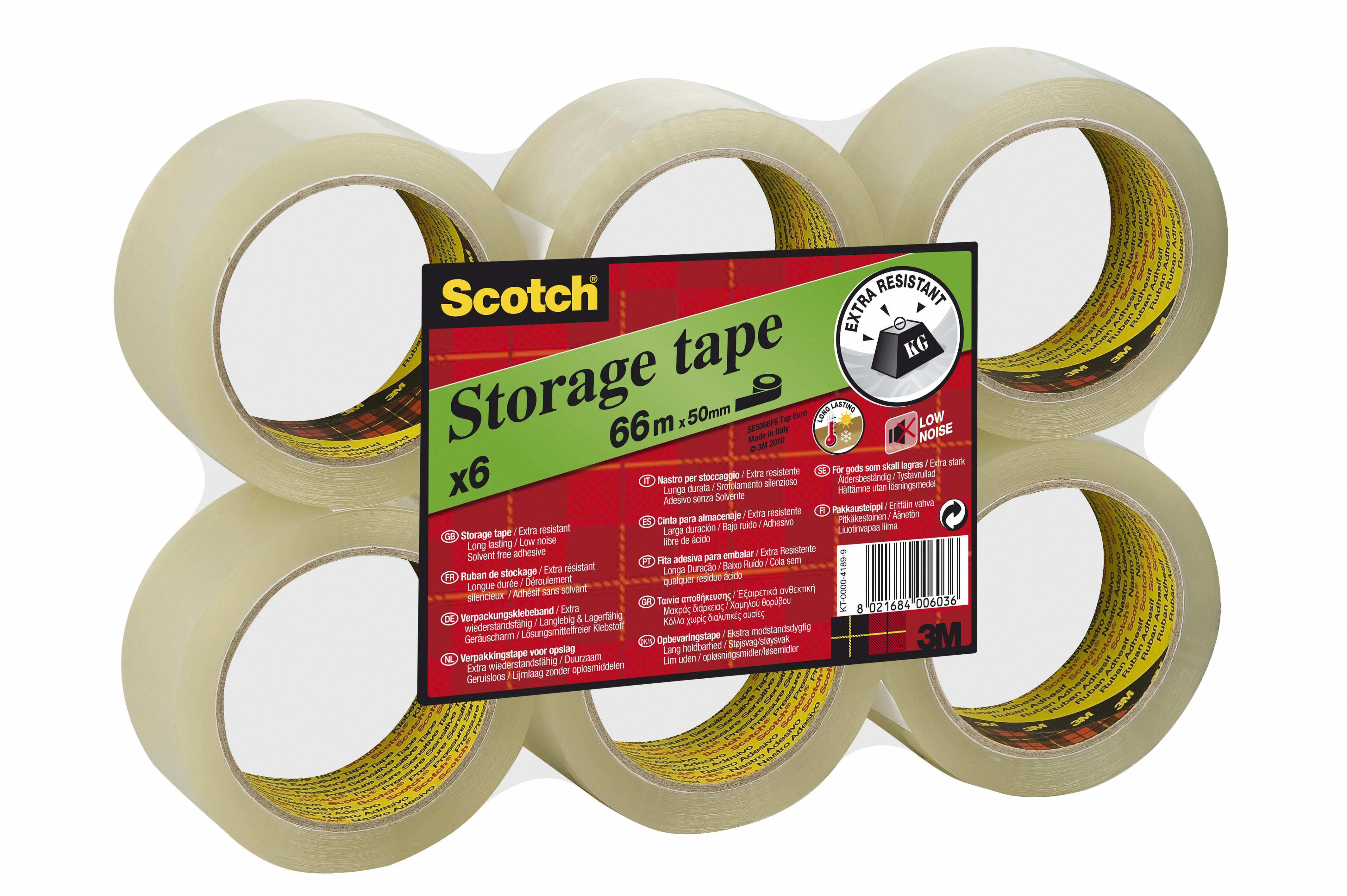 Scotch® Packtejp PP Extra tjock 38mmx66m Klar