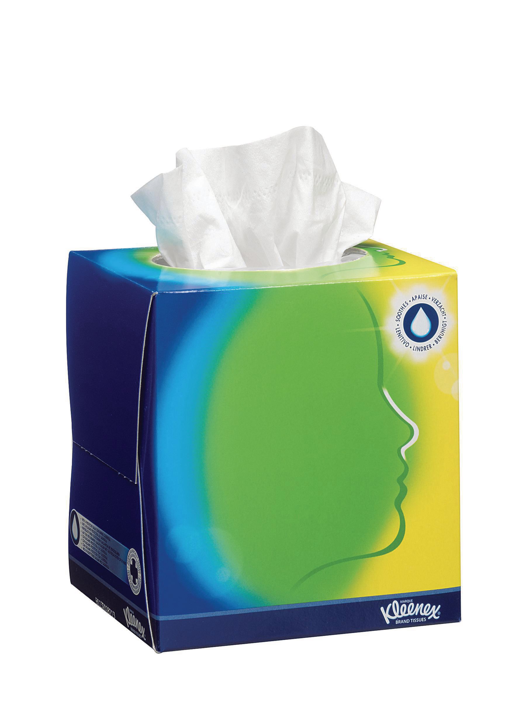 Kleenex® Ansiktsservett, 3-lagers, 56 ark, 200 mm, vit, fp om 56 st