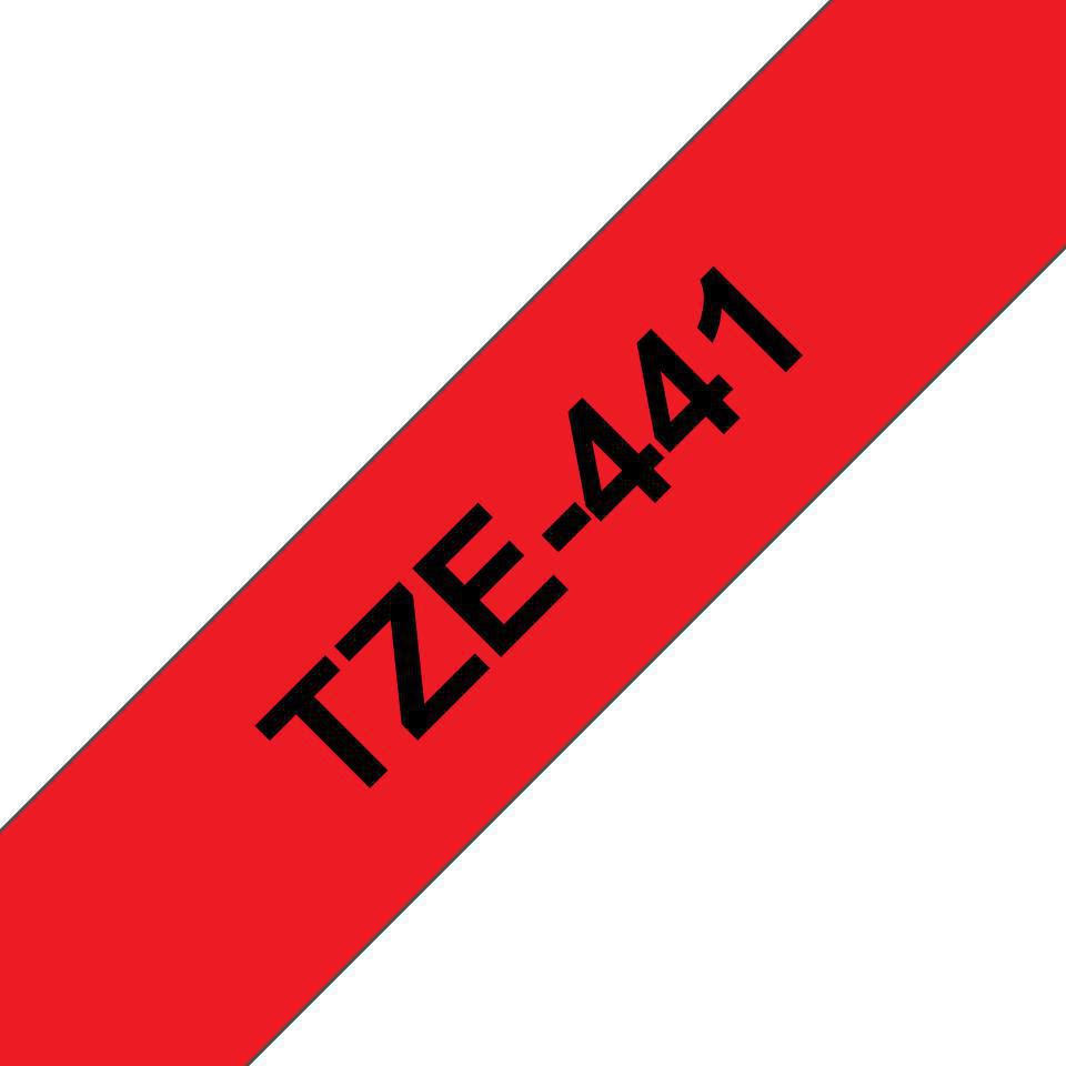 Brother Tape TZE441 18mm svart på röd