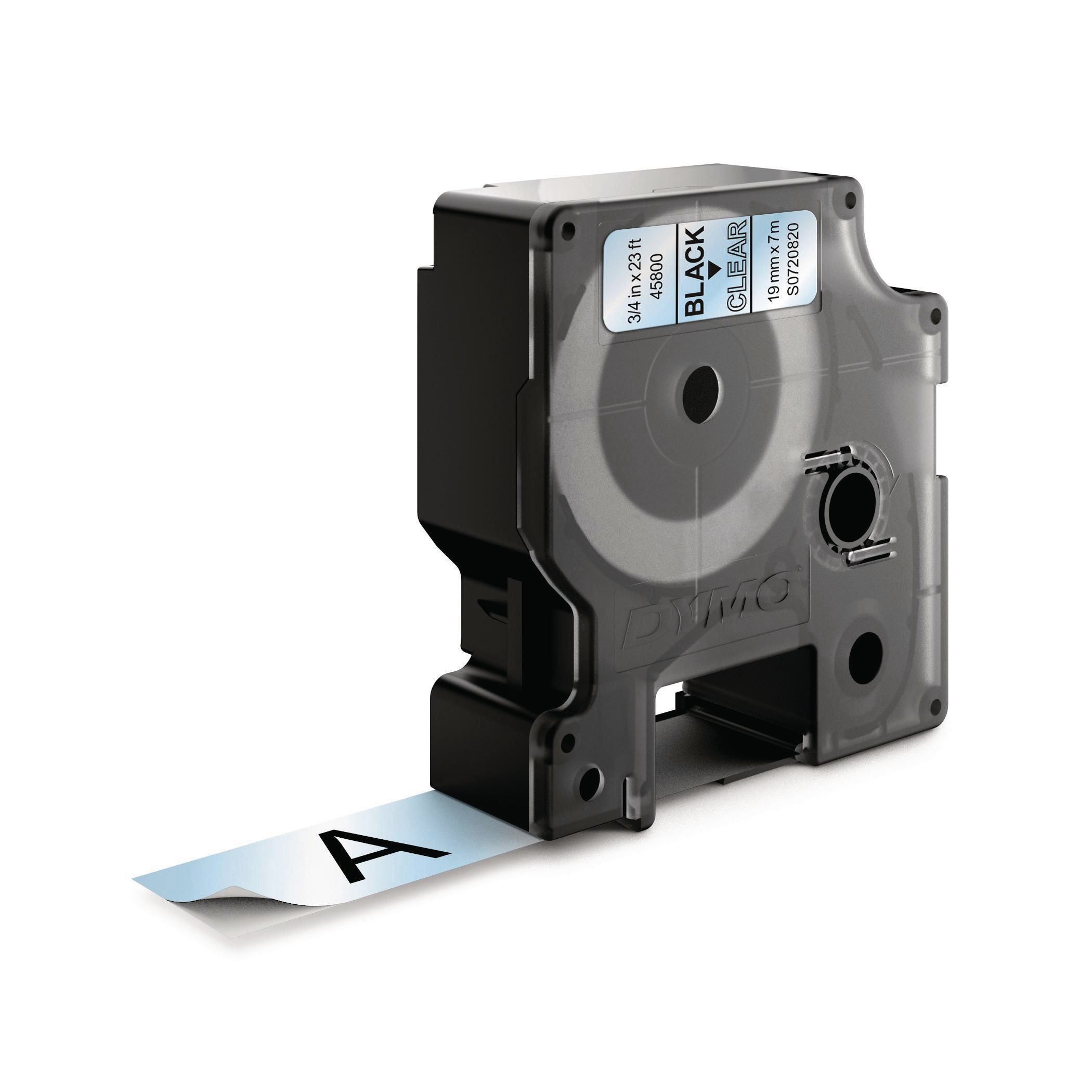 Dymo Tape D1 19mm svart på klar