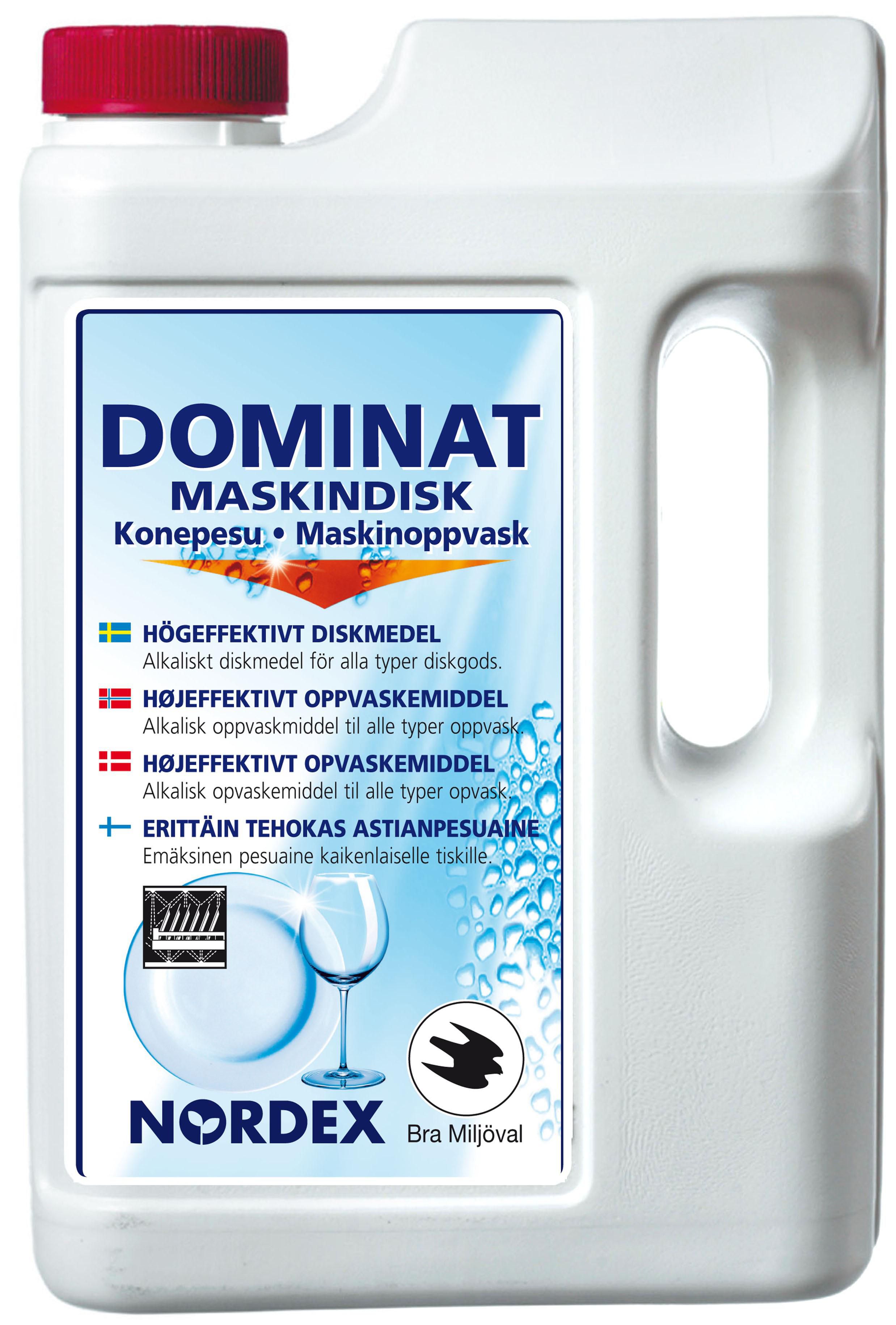 NORDEX Maskindisk Dominat flytande, lågskummande, vitt, 1,5kg