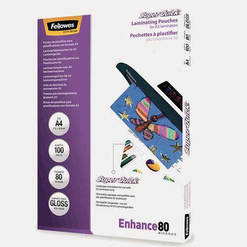 Fellowes Laminat A4 80mic Quick 100/fp