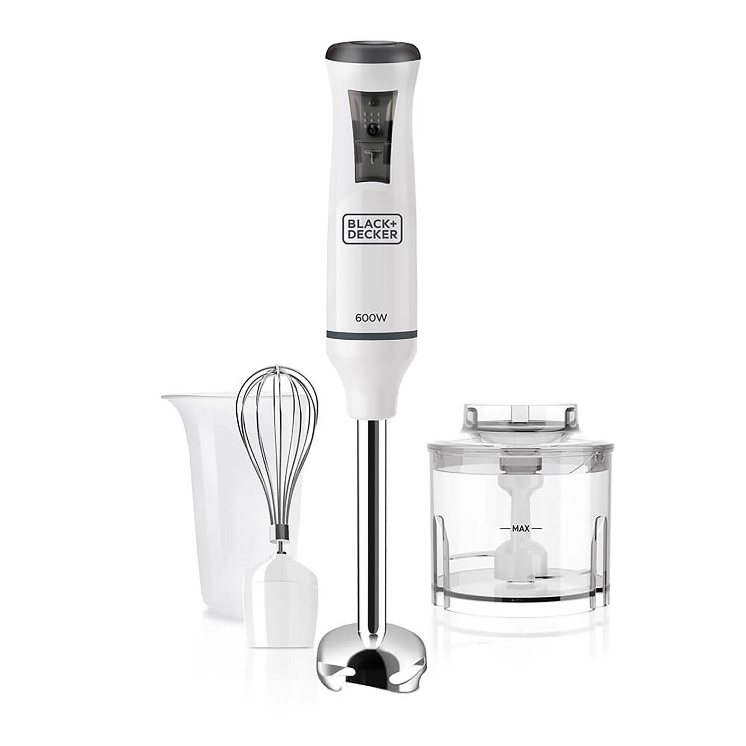 Black &amp; Decker Stavmixer med tillbehör 600W vit