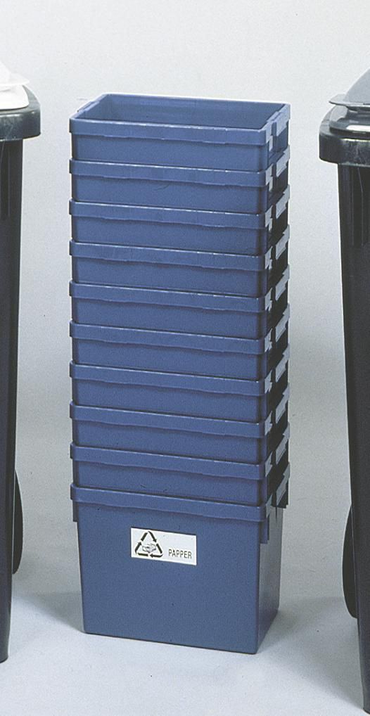 Återvinningsbox, papperskorg, 21 l, 370 x 260 x 270 mm, blå