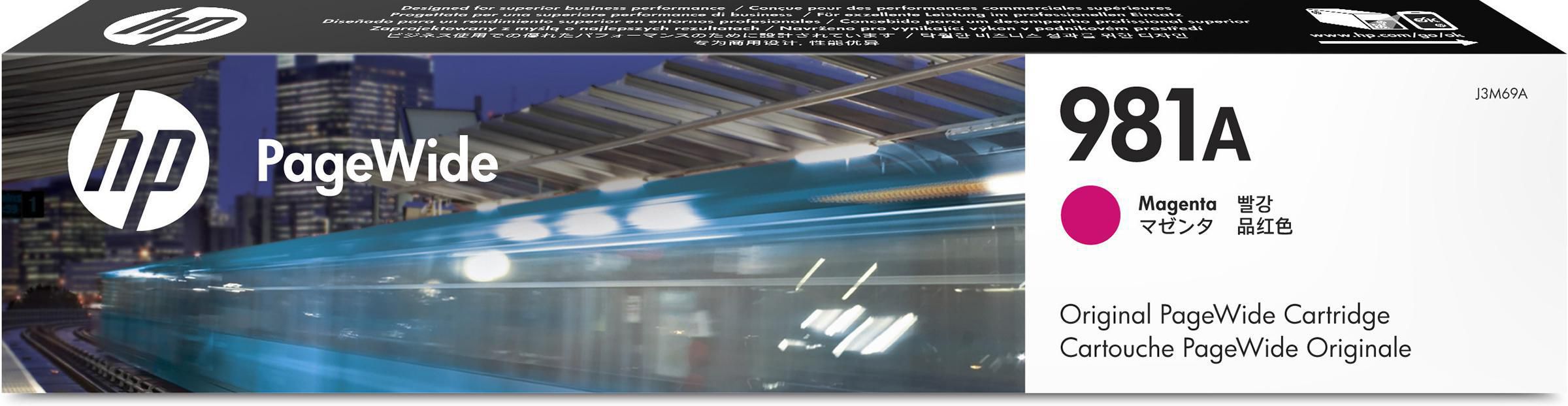 Produktfoto för HP Bläckpatron, 981A, magenta, singelförpackning, J3M69A