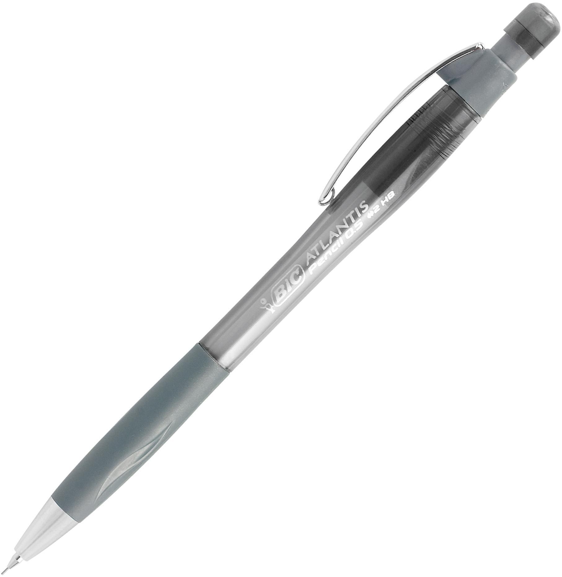 BIC® Stiftpenna, Velocity 0,5 mm HB-stift, pennkropp med greppzon, genomskinlig grå