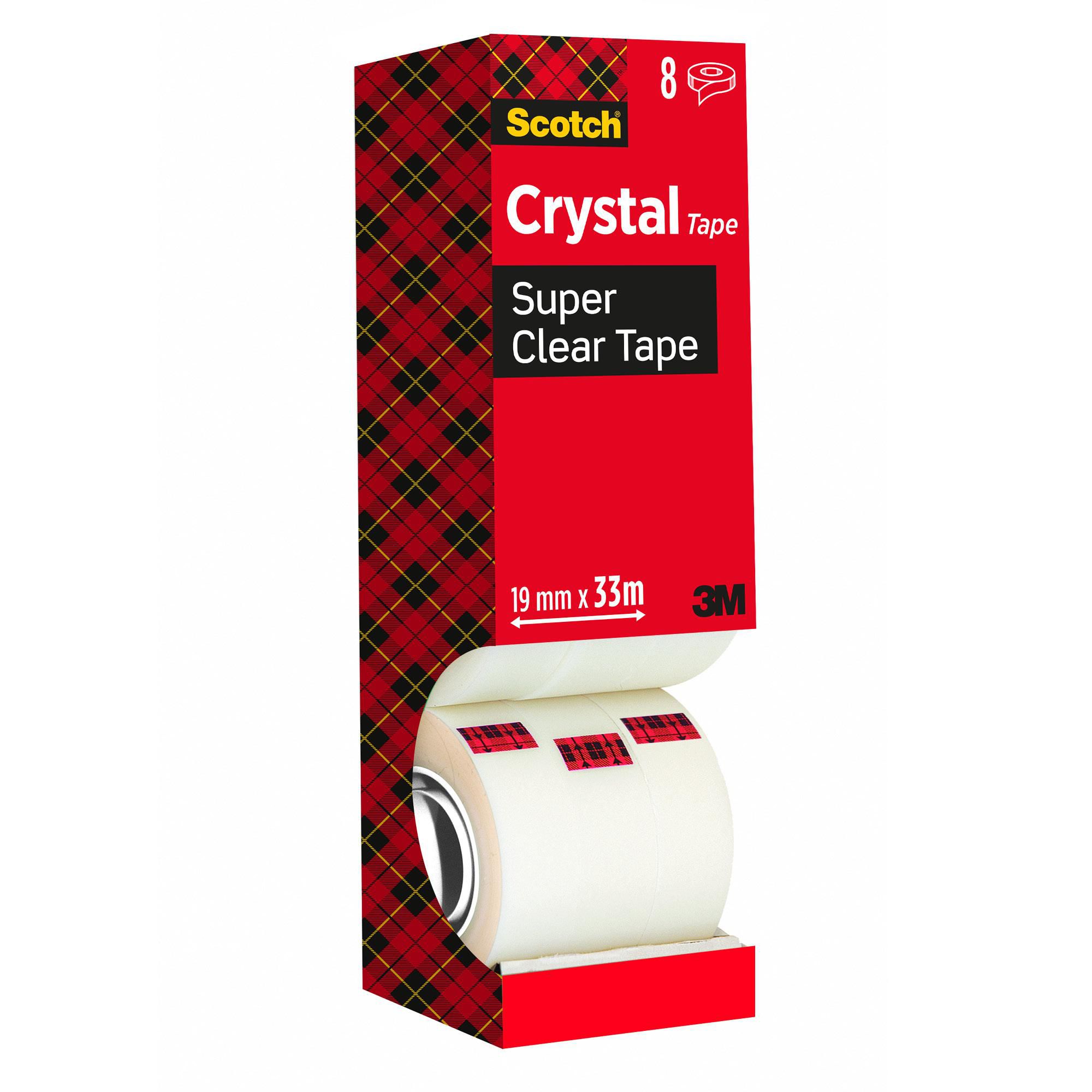 Scotch® Tejp Crystal 19x33 7+1 på köpet