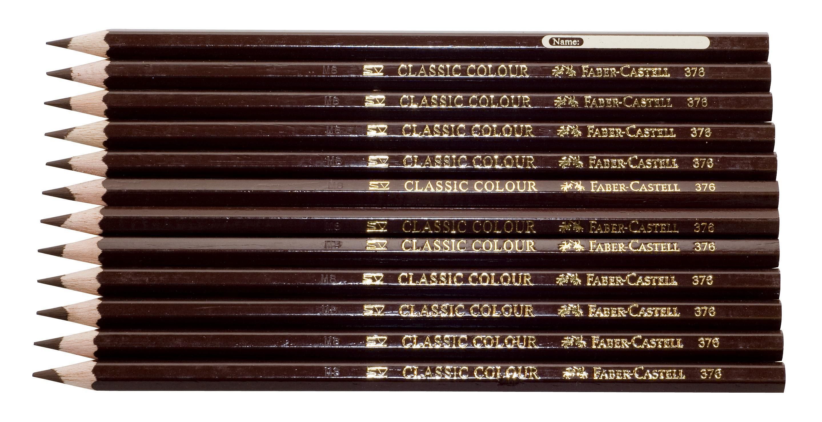 Faber-Castell Färgpenna, Classic, sexkantig pennkropp, brun