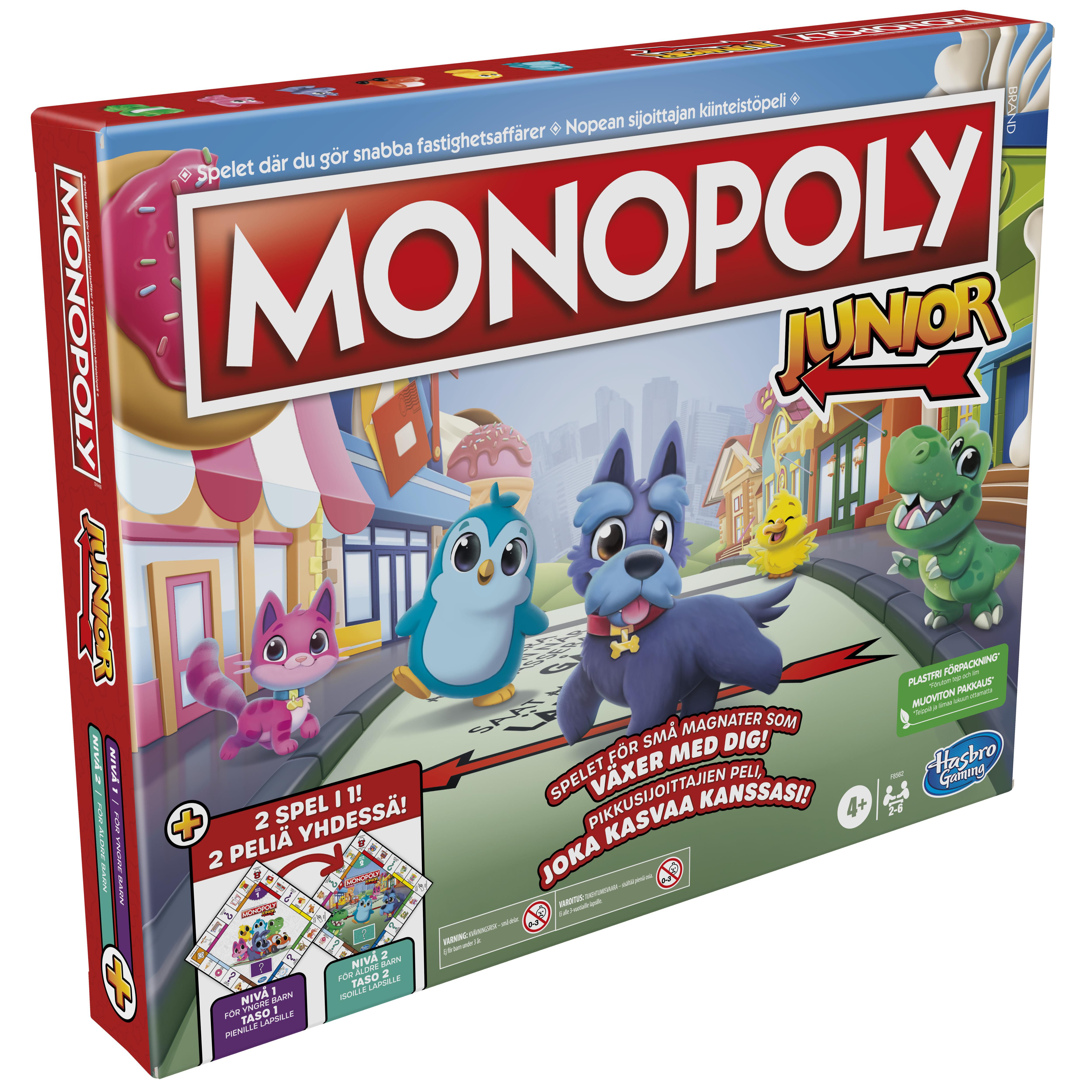 Hasbro Games Spel Mitt första Monopol från 4 år