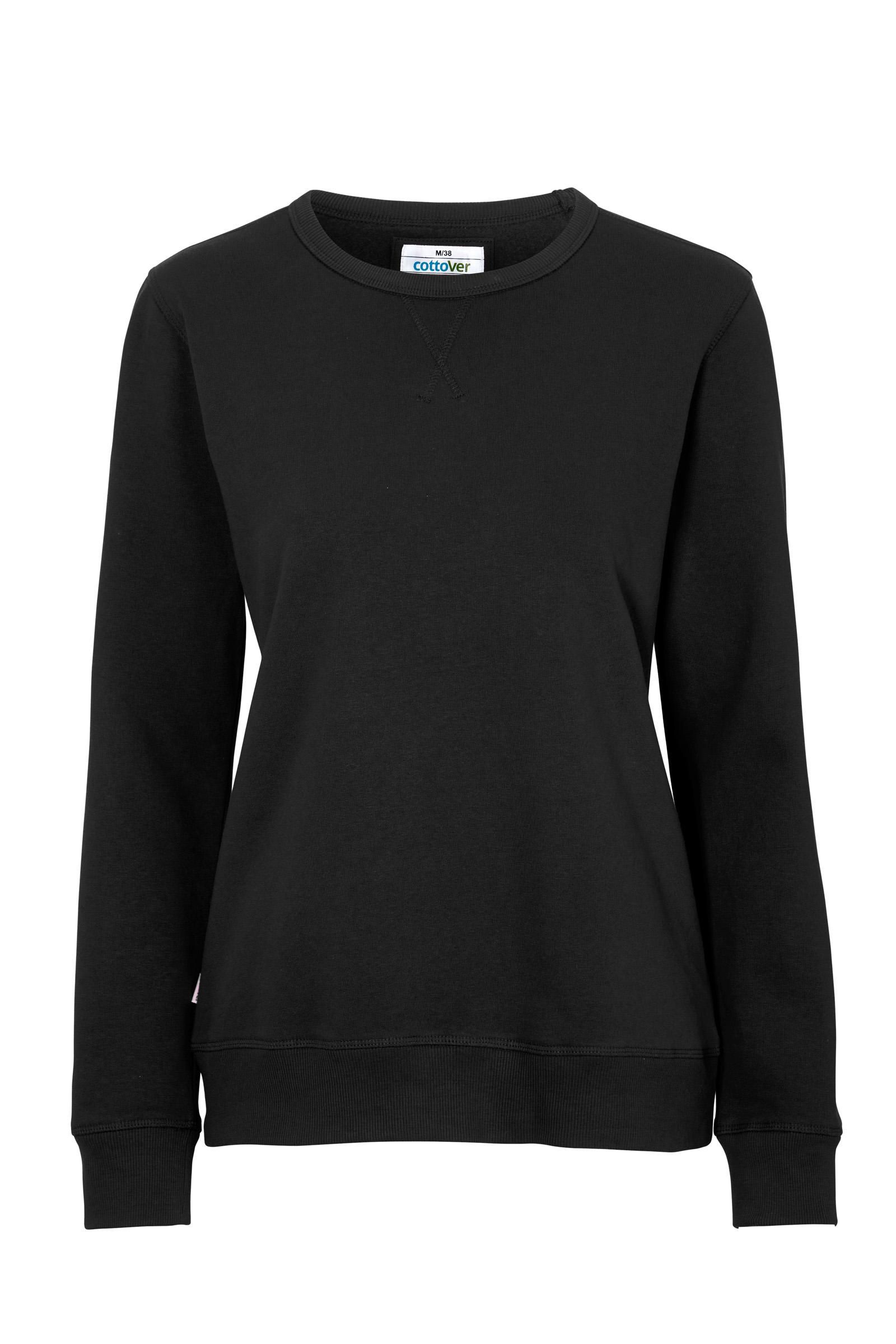 Cottover Sweatshirt Crew Neck dam svart M