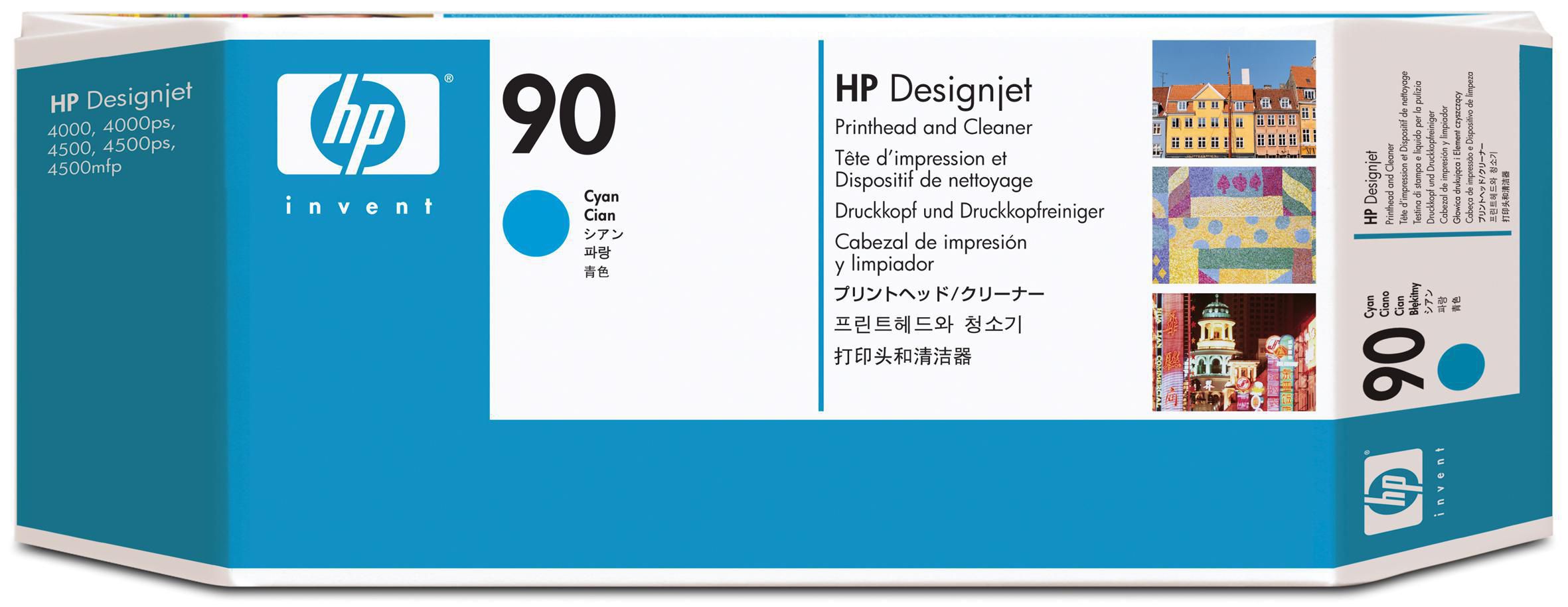 HP Skrivhuvud/Rengörare C5055A 90 Cyan