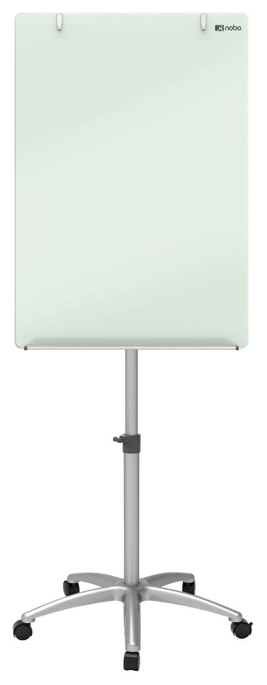 Nobo Whiteboard, glastavla, mobil, magnetisk glasyta, vit, 115,5 x 89 x 19,3 cm