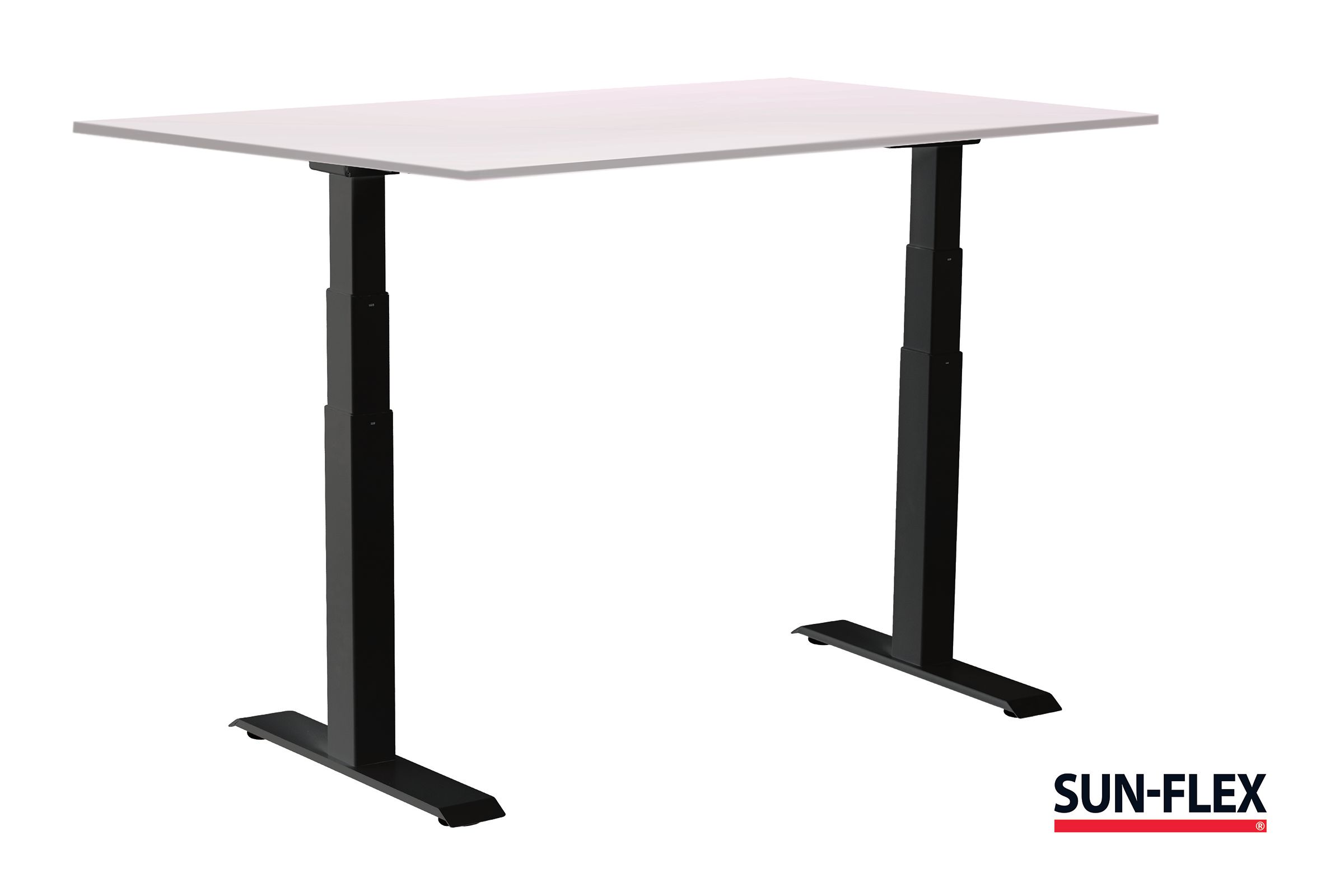 SUN-FLEX® Bord VI höj/sänk 140x80 svart/vit