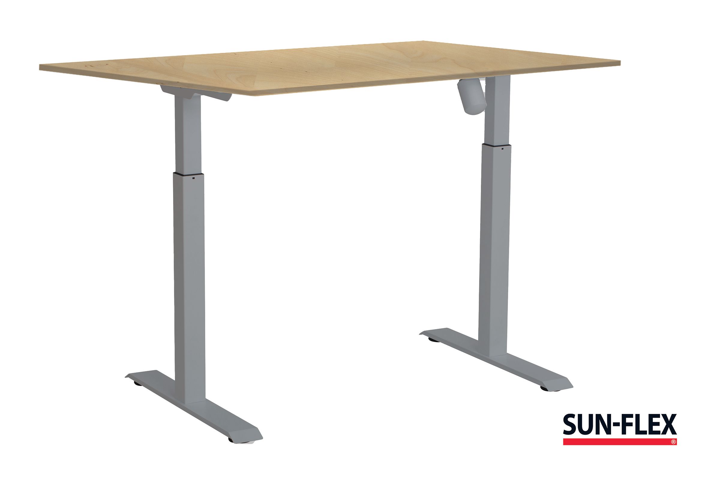 SUN-FLEX® Bord II höj/sänk 120x80 grå/björk